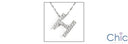 Cubic Zirconia Cz .36 TCW Pave Set Letter H Initial Pendant