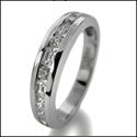Wedding Baguette Ct Round Channel Set Shank Cubic Zirconia CZ Band 