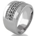 Mens 1.25 TCW 12MM Pave Cubic Zirconia CZ Wedding Band