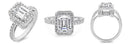 Engagement 2 Ct Step In Halo Cubic Zirconia Cz Ring