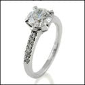 Engagement 1.25 Round Pave Cubic Zirconia Cz Ring