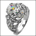 Estate Oval 3 Ct Antique Style Cubic Zirconia Cz Ring