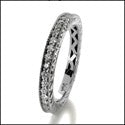 Eternity .50 Ct Round in HCt Engraved Wedding Cubic Zirconia Cz Ring