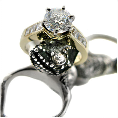 Engagement 1 Ct Round 6 Prong Tiffany Setting Princess Channel Cubic Zirconia Cz Ring