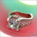 Engagement 1.5 Round Center Euro Shank Cubic Zirconia Cz Ring