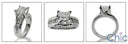 Engagement 0.75 Princess Center Channel Set Sides Cubic Zirconia White Gold Ring