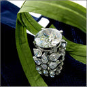 Round Brilliant CZ And Pear Shape Engagement Ring