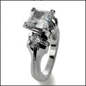 Engagement 1 Ct Princess V Prong Cubic Zirconia Cz Ring