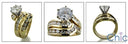 Matching Set 2 Ct Round Center Channel Set Fitted Wedding Cubic Zirconia Cz Ring