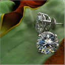 Round Cubic Zirconia Studs Cubic Zirconia CZ Earrings
