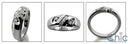 Mens .20 TCW 3 Rows of Channel Cubic Zirconia CZ Wedding Band