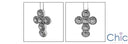 Cubic Zirconia Cz 1.7 TCW Round Bezel Set Cross Pendant