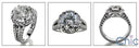 Anniversary 2.5 Round Halo Pave Cubic Zirconia Cz Ring
