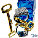 Fine Jewelry Square top pave set Cubic Zirconia Cz Ring