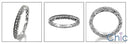 Wedding Custom HCt Engraved Pave Narrow Shank Cubic Zirconia CZ Band 