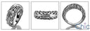 Wedding .25 Tcw Round Stone in Pave Cubic Zirconia CZ Band 