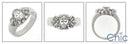 Estate Oval 1 Ct Half Bezel Cubic Zirconia Cz Ring