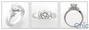 Engagement Round 1 Ct Tiffany Prongs Cubic Zirconia Cz Ring