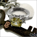 3 Stone Asscher Ct Trapezoids Cubic Zirconia Cz Ring