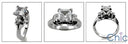 Engagement 1 Ct Princess V Prong Cubic Zirconia Cz Ring