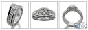 Anniversary 0.60 Ct Round Channnel Set Pave Cubic Zirconia Cz Ring