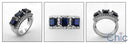 Anniversary Princess Sapphire CZ Diamond Cubic Zirconia Cz Ring