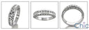 Wedding 1.25 TCW Round Stoone Half Way in Channel Cubic Zirconia CZ Band
