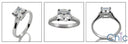 Solitaire 1.5 Asscher Solitaire in 4 Prongs Cubic Zirconia Cz Ring