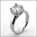 Engagement 1.5 Princess Lucida Style Cubic Zirconia Cz Ring