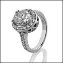Anniversary Oval 2.5 Ct Halo Cubic Zirconia Cz Ring