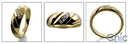 Mens Princess Yellow Gold Cubic Zirconia CZ Wedding Band