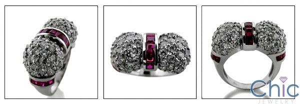 Estate Ruby Channel Ct Pave Cubic Zirconia Cz Ring