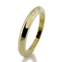 Plain Wedding 2.5 MM Knife Edge Wedding Cubic Zirconia CZ Band 