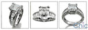 Engagement 5 Ct Emerald Center Baguettes in Channel Cubic Zirconia Cz Ring