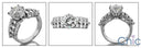 Engagement 2 Ct Round Tiffany Prongs Princess Round Cubic Zirconia Cz Ring
