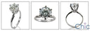 Cubic Zirconia Solitaire 2 Ct Round 6 Prong Tiffany 14K White Gold Ring
