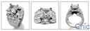 Engagement 12mm 2 Ct Princess Cubic Zirconia Cz Ring