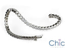 Round Half Bezel 7.5 Ct Cubic Zirconia CZ Bracelet
