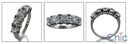 Anniversary 2.5 5 stone Asscher Cubic Zirconia Cz Ring