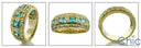 Anniversary Emerald Princess Yellow Gold Cubic Zirconia Cz Ring