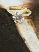 Solitaire 1.25 Ct Round Stone Engagement Cubic Zirconia Cz Ring