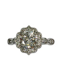 Edwardian Style Engagement Ring 1.5 Rounded cushion cz