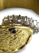 Eternity wedding band with Asscher cuts and pave set prongs /chicashot100 -  LA Chic Jewelry Inc