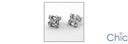 Princess Baguette Round Prong Cubic Zirconia CZ Earrings
