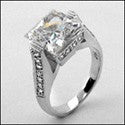 Engagement 3 Ct Princess Channel Cubic Zirconia Cz Ring