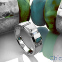 Mens Channel Baguettes 6mm Cubic Zirconia CZ Wedding Band