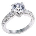 Engagement Round 1.5 Ct Pave d Cubic Zirconia Cz Ring