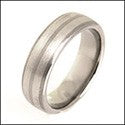 Mens Titanium Ct White Gold Stripes Wedding Band