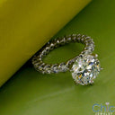Engagement Round Stone 5 Ct Center Eternity Cubic Zirconia Cz Ring
