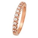 Cubic Zirconia 12 Round Stone Rose Gold Wedding band